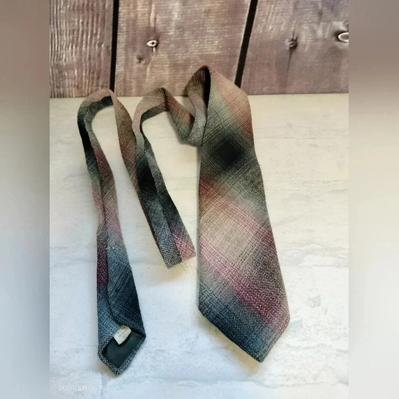 WoolCroft by Wembley Wool Blend Striped Skinny 3" Tie Necktie Woven - Picture 1 of 8